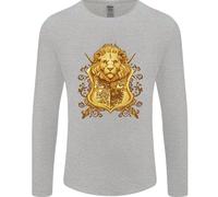 Un Araldico Leone Stemma Scudo Uomo Maniche