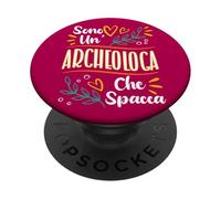 Un' Archeologa Che Spacca Regalo Archeologa Archeologia PopSockets PopGrip Adesivo