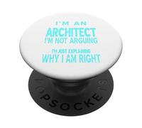Un architetto non sto discutendo solo spiegando un regalo divertente PopSockets PopGrip Adesivo