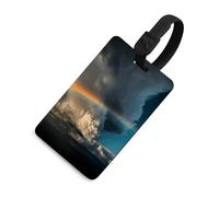 Un arcobaleno nel bagaglio Tag con nome ID carta d'identità in pelle impermeabile etichette per valigie accessori da viaggio per adulti donne uomini