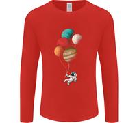 Un Astronauta Con Pianeti Come Palloncini Spazio Uomo Maniche