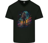 Un Astronauta Su Un Pianeta Alieno Maglietta In Cotone A V Per Uomo