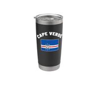 Un audace design a ventaglio con bandiera di Capo Verde radicato nell'ident creolo Bicchiere termico in acciaio inox doppia parete