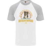 Un Australiano Pastore Cane Uomo S/S Baseball T-Shirt