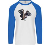 Un Avvoltoio Illustrazione Birds Of Prey Uomo L/S Baseball T-Shirt