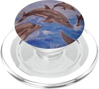 Un baccello di delfini che saltano giocosi PopSockets PopGrip per MagSafe