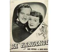 Un bacio nel buio David Niven Jane Wyman Victor Moore 1949 programma cinemato...