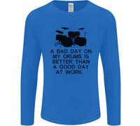 Un Bad Day On My Batteria Batterista Drumming Uomo Maniche