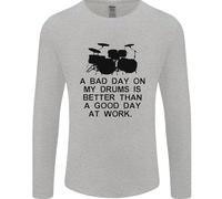 Un Bad Day On My Batteria Batterista Drumming Uomo Maniche