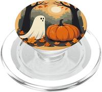 Un bambino fantasma forager e un enorme zucca ritagliata PopSockets PopGrip per MagSafe