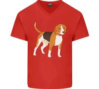 Un Beagle Piccolo Profumo Hound Dog Uomo Scollo A V Cotone T-Shirt