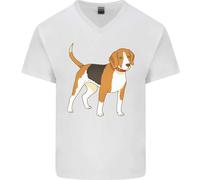 Un Beagle Piccolo Profumo Hound Dog Uomo Scollo A V Cotone T-Shirt