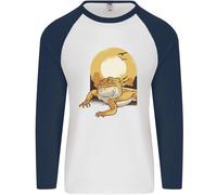 Un Bearded Dragon Nel Deserto Sole Uomo L/S Baseball T-Shirt