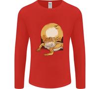 Un Bearded Dragon Nel Deserto Sole Uomo Maniche