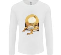 Un Bearded Dragon Nel Deserto Sole Uomo Maniche