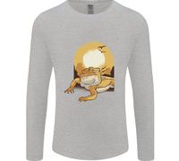 Un Bearded Dragon Nel Deserto Sole Uomo Maniche