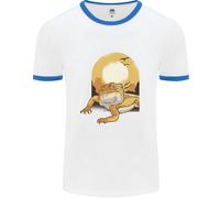 Un Bearded Dragon Nel Deserto Sole Uomo Ringer