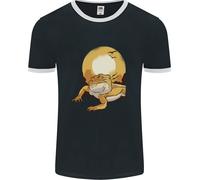 Un Bearded Dragon Nel Deserto Sole Uomo Ringer Fotl
