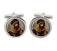 Un Beduino Capo Gemelli IN Cromo Scatola