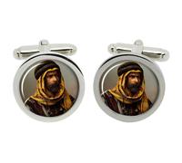 Un Beduino Capo Gemelli IN Cromo Scatola