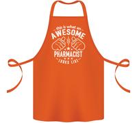 Un Bellissimo Farmacista Guarda Come Cotone Grembiule 100% Biologico
