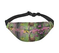 Un bellissimo marsupio a tracolla grande con cervo, da viaggio, casual, adatto per sport, corsa, ciclismo, viaggi, pesca