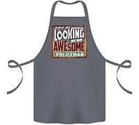 Un Bellissimo Poliziotto Cotone Grembiule 100% Biologico