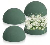 Un blocco di schiuma floreale a forma di mezza sfera per fiori secchi, di colore verde, sferico, per l'assemblaggio di fiori artificiali, decorazione per profumo di fiori. 12 centimetri,14 centimetri,
