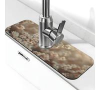 Un bouquet bianco rivolto verso il sole lavandino paraspruzzi tappetino per rubinetto, ventosa per rubinetto della cucina, maniglia del rubinetto, vassoio raccogli gocce vassoio per asciugare il bagno