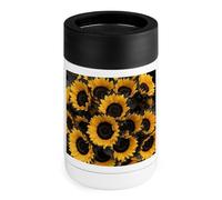 Un bouquet di girasoli neri può raffreddare 340 g isolato in acciaio inox refrigerante può coprire in acciaio inox supporto per bevande regali per uomini donne compleanno Natale