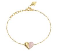 Un bracciale dal design romantico, caratterizzato da un cuore e dalla raffinata combinazione di acciaio color oro giallo e rosa, pensato per esaltare la personalità femminile con un tocco di colore.