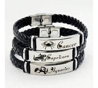 Un braccialetto intrecciato vintage alla moda e semplice, braccialetto con costellazione per il compleanno, adatto per l'uso quotidiano da uomo, può anche essere regalato a familiari e amici, o come r