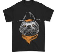 Un Bradipo Cowboy Uomo T-Shirt 100% Cotone