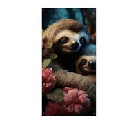 Un bradipo e un bradipo decorazioni per porta di benvenuto banner decorazioni per porta d'ingresso porta d'ingresso da appendere sfondo banner per interni ed esterni forniture per feste di
