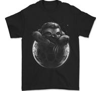 Un Bradipo Sulla Luna Uomo T-Shirt 100% Cotone