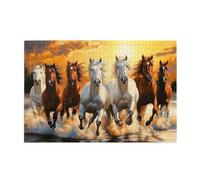 Un branco di cavalli correva nel fiume 1000 pezzi puzzle per adulti puzzle in legno per adulti regali decorazione della casa