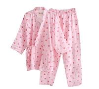 un-brand Completo da Pigiama Kimono Giapponese da Donna in Puro Cotone Taglia L A26