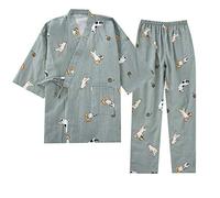 un-brand Completo da Pigiama Kimono Giapponese da Donna in Puro Cotone Taglia L A34