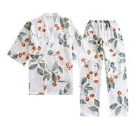 un-brand Completo da Pigiama Kimono Giapponese da Donna in Puro Cotone Taglia M A32