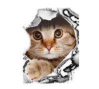 Un-brand: Divertente coperchio WC con gatto e cane decora adesivo da parete per decorare la casa del bagno, servizio durevole per gatti