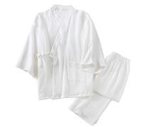 un-brand Kimono Giapponese da Uomo Allentato Casual da casa Pigiama da Notte Taglia L O62