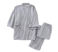 un-brand Kimono Giapponese da Uomo Allentato Casual da casa Pigiama da Notte Taglia M O64