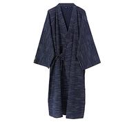 un-brand Kimono Giapponese da Uomo in Cotone a Doppia Garza Vestaglia Plus Size Abbigliamento Zen Abbigliamento taoista (Taglia XL, B1)