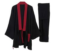 un-brand Kimono Giapponese da Uomo in Cotone Hanfu Abito da Pigiama Antico Plus Size Abbigliamento Zen Abbigliamento taoista (Taglia M, B)