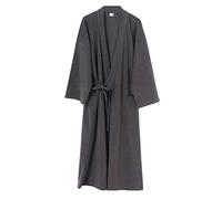 un-brand Kimono Giapponese da Uomo Veste in Velluto Plus Size Abbigliamento Zen Abbigliamento taoista (Taglia XL, Grigio)