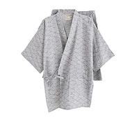 un-brand Pigiama giapponese a maniche corte Yukata Kimono Wave (taglia M, chiaro)