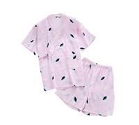 un-brand Pigiama Yukata Kimono Giapponese a Maniche Corte da Donna (Taglia L, A34)