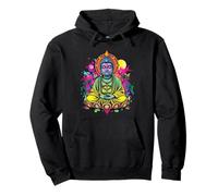 Un Buddha esplosione di colori, un tocco zen Felpa con Cappuccio