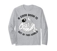 Un Buon Libro È Fuori da Questo Mondo Astronaut Space Reader Meme Maglia a Manica