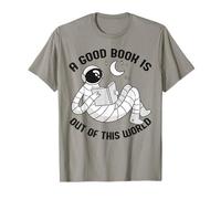 Un Buon Libro È Fuori da Questo Mondo Astronaut Space Reader Meme Maglietta